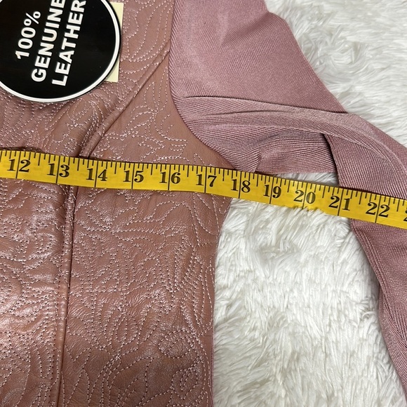 NWT Vintage Nygard Dusty Rise Quilted Leather and Rayon Barbie Jacket - Picture 6 of 9